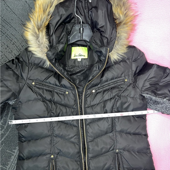 Sam Edelman Hooded Faux Fur Puffer above Knee Length - Picture 2 of 6